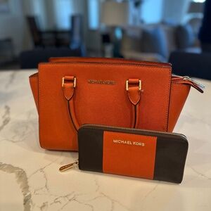 Michael Kors Selma Medium Satchel with Matching Wallet